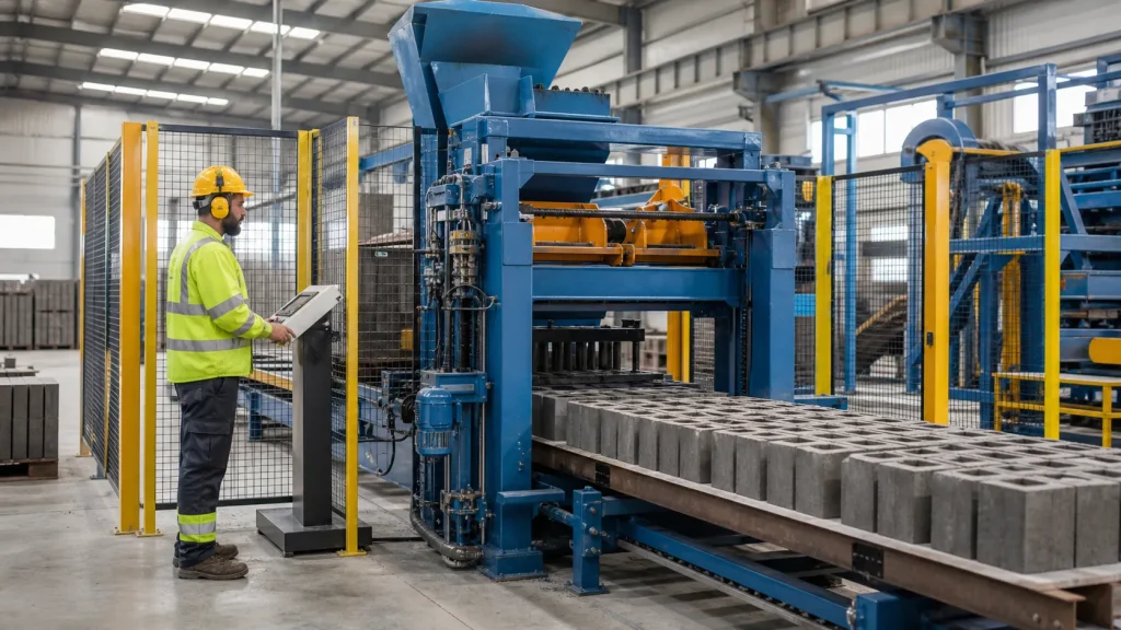 Industrial cinder block machine