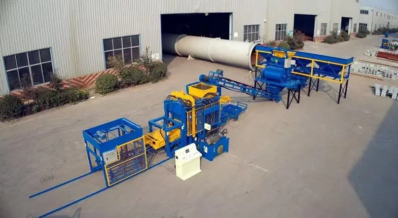 QT10-15 heavy duty block machine factory assembly reinforced steel frame